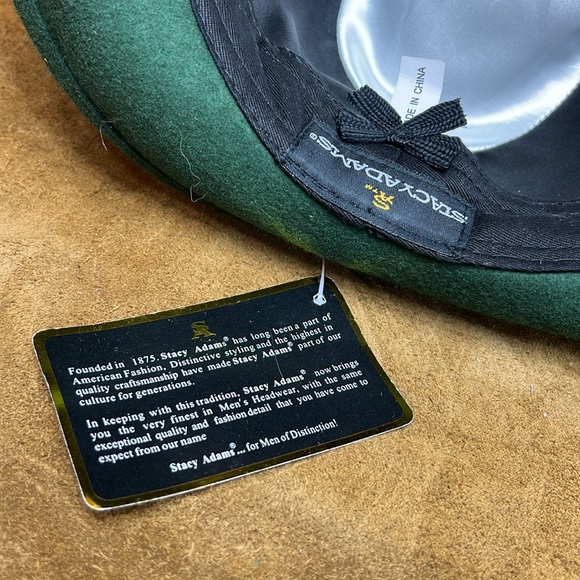 Stacy Adams Emerald Green Felt Hat - Picture 7 of 8